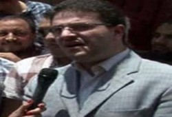 نجل الرئيس مرسي على منصة رابعة