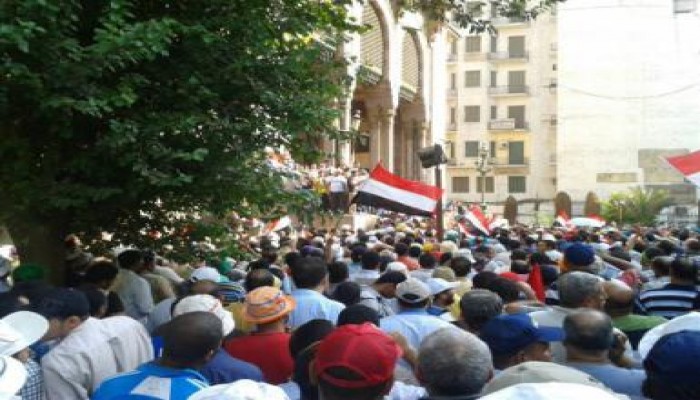 مسيرة ضخمة لأبناء أسيوط في ميدان رمسيس  (صور)