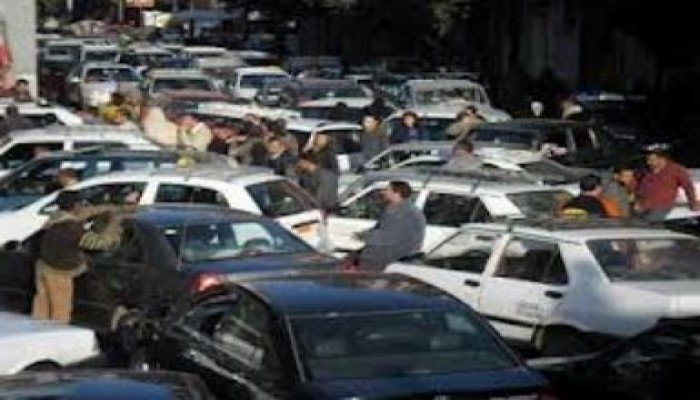 بسبب كثرة الحشود الضخمة المؤيدة للشرعية شلل مروري تام يميدان رمسيس
