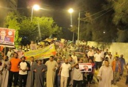 الالاف بقنا في مسيرة مؤيدة للشرعية يتقدمها المزمار البلدي