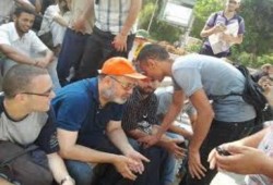 الحسيني بميدان النهضة : سنصبر أيام وشهور لحماية شرفنا وأصواتنا
