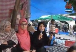 سيدات معتصمات نحن مشاريع للشهاده ولن نغادر الميدان حتي عوده مرسي رئيساً(متلفز)