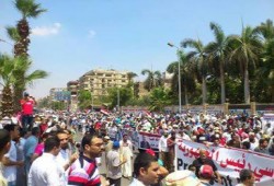 مظاهرة حاشدة بشارع الهرم بالجيزة في مليونية "كسر الانقلاب"