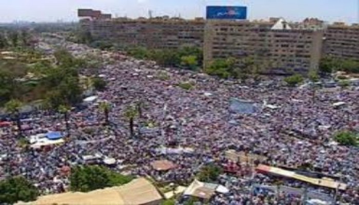 ميدان رابعة يمتلىء عن اخره في مليونية كسر الإنقلاب ( متلفز )