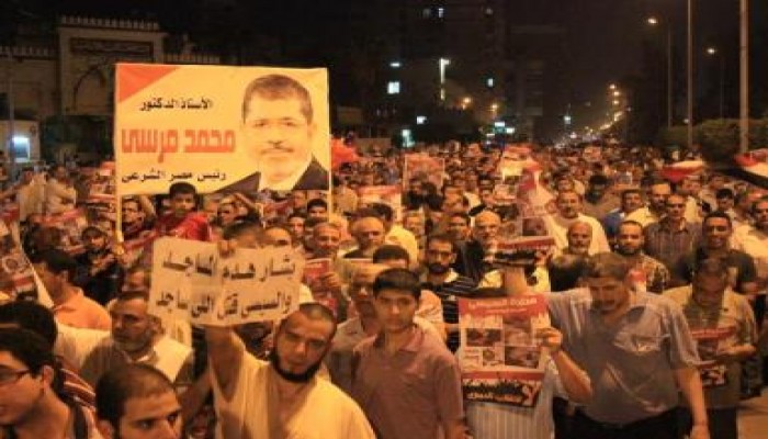 ربع مليون مواطن يتظاهر فى المنصورة لرفض الانقلاب العسكرى والمطالبه بعودت الرئيس