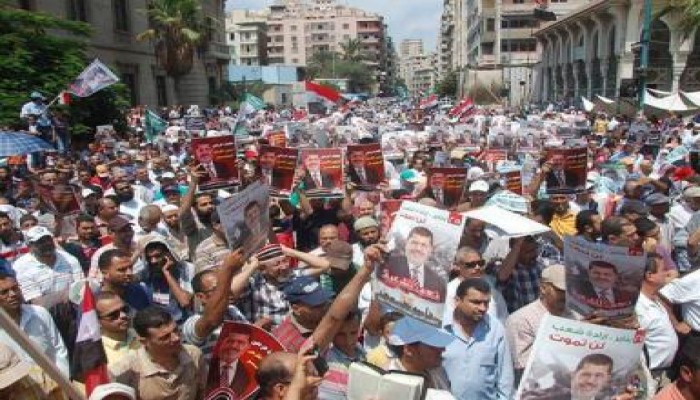 بالفيديو مصر  تنتفض دعما للشرعية مسيرة حاشدة من المرج وعزبة النخل في طريقها للنهضة