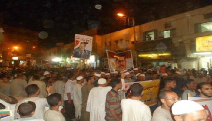 مظاهرة حاشدة ( باسنا ) جنوب الاقصر مؤيدة للشرعية