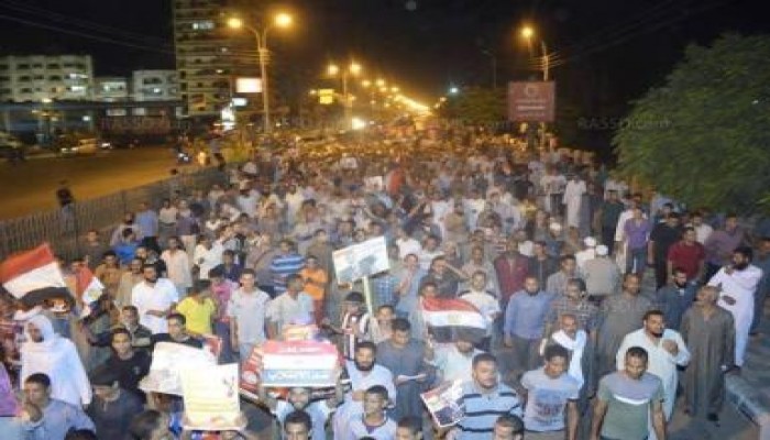 مسيرات حاشدة بالمنيا رفضا لخطاب السيسي