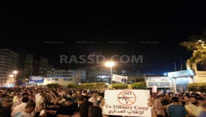 وقفة حاشدة بالمنصورة دعما للشرعية ورفضا لتفجير الأمس