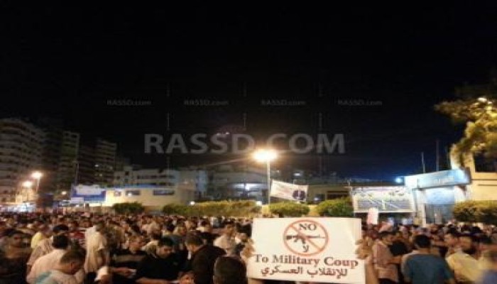 وقفة حاشدة بالمنصورة دعما للشرعية ورفضا لتفجير الأمس