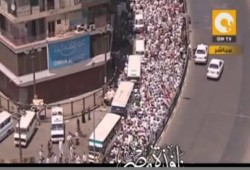 بالفيديو استمرار مسلسل الكذب "ONTV " تعرض مسيرات الرافضين للانقلاب  على انهم مؤيدين له