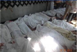 مشاهد درامية من شهداء مجزرة الصائمين " مبكية "