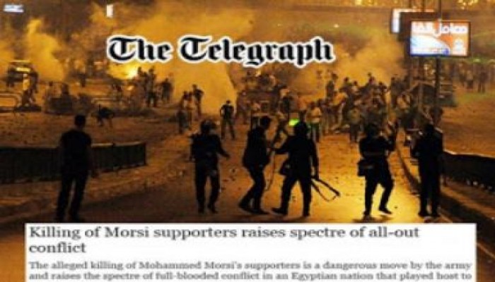 تلجراف: الجيش المصري يعبث بدماءالمصريين