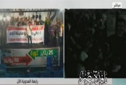 أهالى رابعة العدوية يدعمون الاعتصام (فيديو)