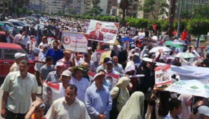 عشرات الآلاف ينتفضون في المنصورة في مليونية "مصر ضد الانقلاب"