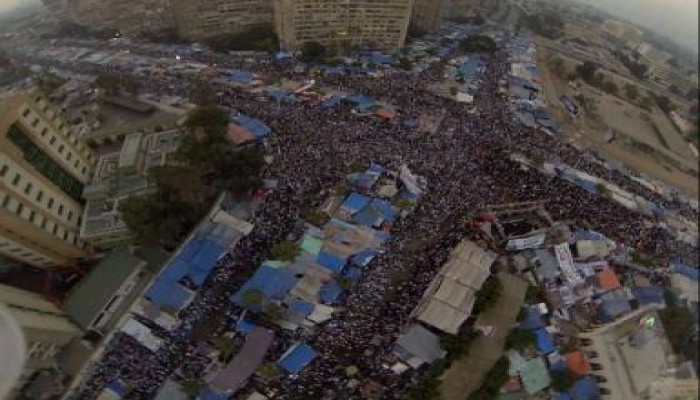 أول لقطات مصورة لميدان رابعة بـكاميرا "هليكوبتر رابعة"