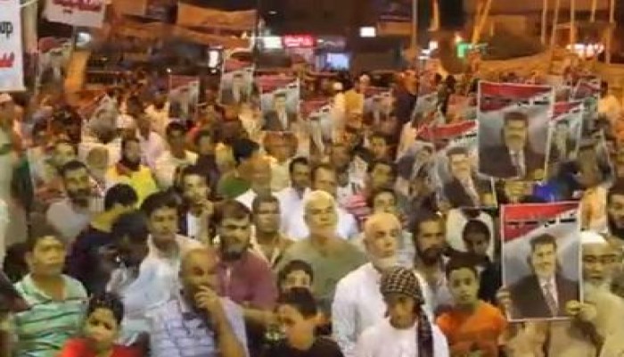 وقفة حاشدة لرافضي الانقلاب العسكري الدموي بالعريش (فيديو)
