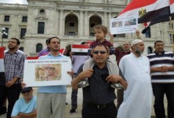 بالصور انتفاضة المصريين بولاية مينيسوتا بالولايات المتحدة ضد الانقلاب