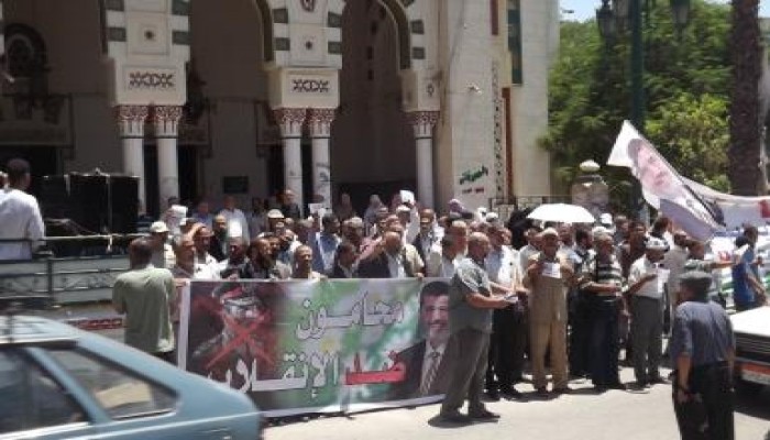 مسيرة للنقابات المهنية بأسيوط لدعم الشرعية