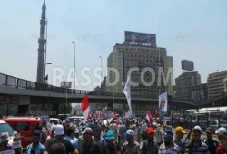 عشرات  الآلاف يتظاهرون برمسيس رفضا للانقلاب الدموي