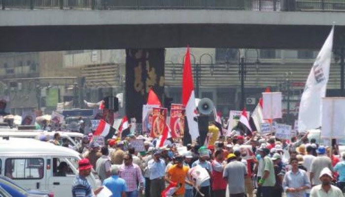 الآلاف يتظاهرون برمسيس رفضا للانقلاب لدموي