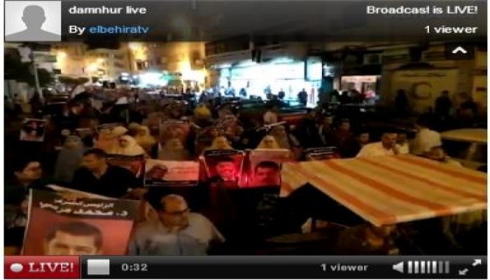 حشود مؤيدي الرئيس تجوب شوارع دمنهور (فيديو)