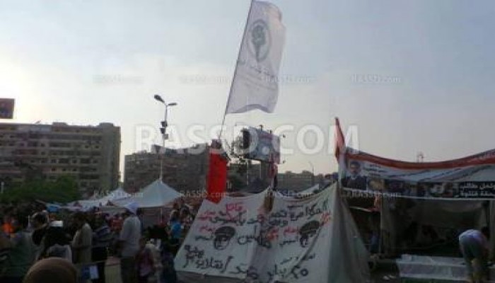 انضمام مجموعة من شباب 6 ابريل لاعتصام رابعة