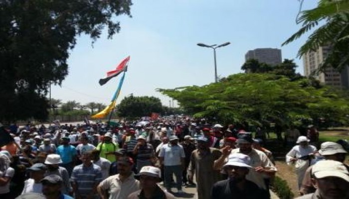 مسيرة جماهيرية حاشدة تنطلق من ميدان رابعة إلي شارع صلاح سالم