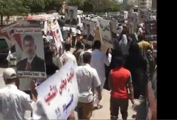 بالفيديو مسيرات وجسور بشرية لرافضي الانقلاب العسكري في الفيوم