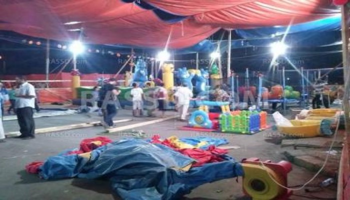 استعدادات ميدان رابعة للعيد .. "ملاهي" للاطفال (صور)