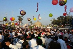 أجواء احتفالية تسود ميدان رابعة عقب صلاة العيد