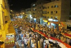 بالفيديو مسيرة حاشدة في اسوان رفضا للانقلاب في مليونية عيد النصر