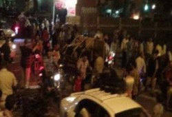 مصرع 5 وإصابة 8 فى حادث تصادم قطار بسيارة ربع نقل بالمنيا