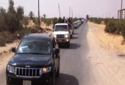 هتافات منددة بالكيان الصهيوني والسيسي في جنازة شهداء سيناء