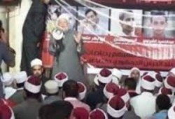 الالاف من الائمة والخطباء والوعاظ يتظاهرون امام وزارة الاوقاف رفضا للانقلاب