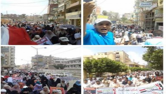 كفر الشيخ تثور في وجه الانقلاب وتطالب بعودة الرئيس "مرسي"