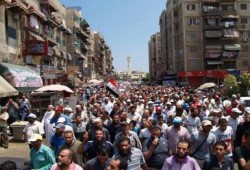 وصول مسيرة مسجد السلام لمعتصمي رابعة