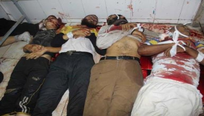 من داخل المستشفي الميداني برابعة صور لشهداء مجرزة رابعة العدوية