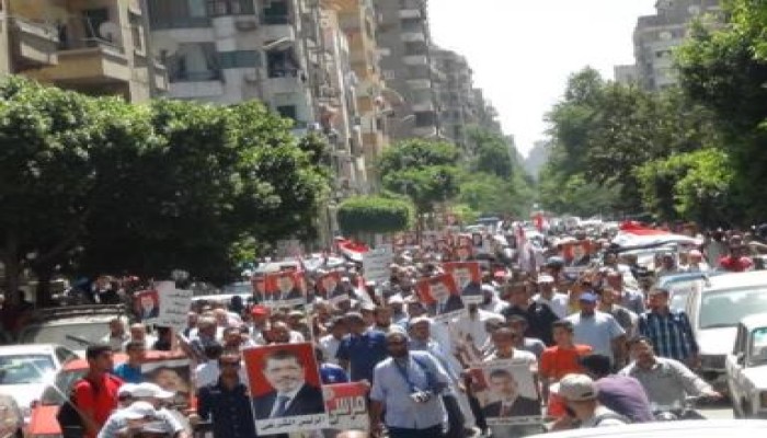 مظاهرة حاشدة بالمهندسين للتنديد بمجازر الانقلاب العسكري