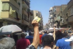 وقفة بالآلاف أمام مسجد خاتم المرسلين بالعمرانية للتنديد بخروج مبارك وبمجازر الانقلابيين