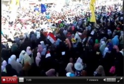 عشرات الآلاف ومظاهرات مهيبة بالسويس ضد انقلاب السيسي (بث مباشر)