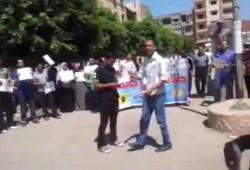 مظاهرة طلاب جامعة الازهر بطنطا رفضا للانقلاب العسكري ولفتاوى إباحة قتل المتظاهرين (فيديو)