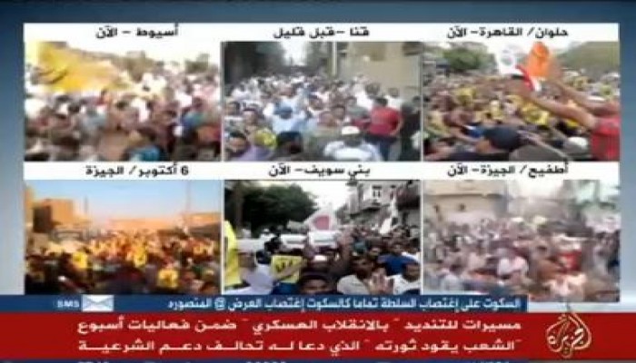 المسيرات تجتاح جميع مدن مصر في اليوم الرابع لـ "الشعب يقود ثورته" (فيديو)