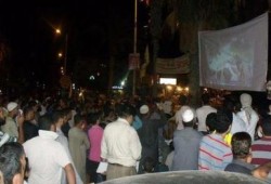 وقفه وعرض سنيمائى ببرج العرب بالاسكندرية رفضا للانقلاب الدموي (صور)