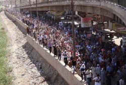 المنيا تواصل حشدها المبهر ... مظاهرة في كل مركز