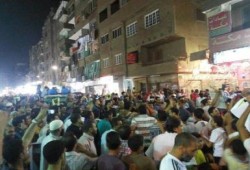 مسيرة بشبرا الخيمة لكسر حظر التجوال ورفض الانقلاب العسكري