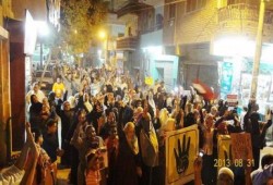 مسيرات ليلية بالمنيا لكسر حظر التجوال ورفض الانقلاب