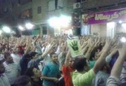 مسيرة ليلية بشبرا الخيمة رفضا للانقلاب العسكري