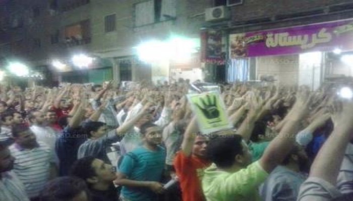 مسيرة ليلية بشبرا الخيمة رفضا للانقلاب العسكري
