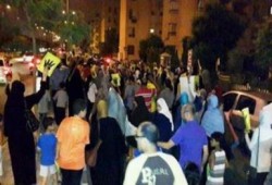 وقفة "مدينة الرحاب" ضد الانقلاب العسكري تتحول لمسيرة تجوب شوارع المدينة (صور)